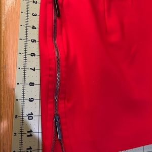 Armani Exchange red mini skirt with a side zipper